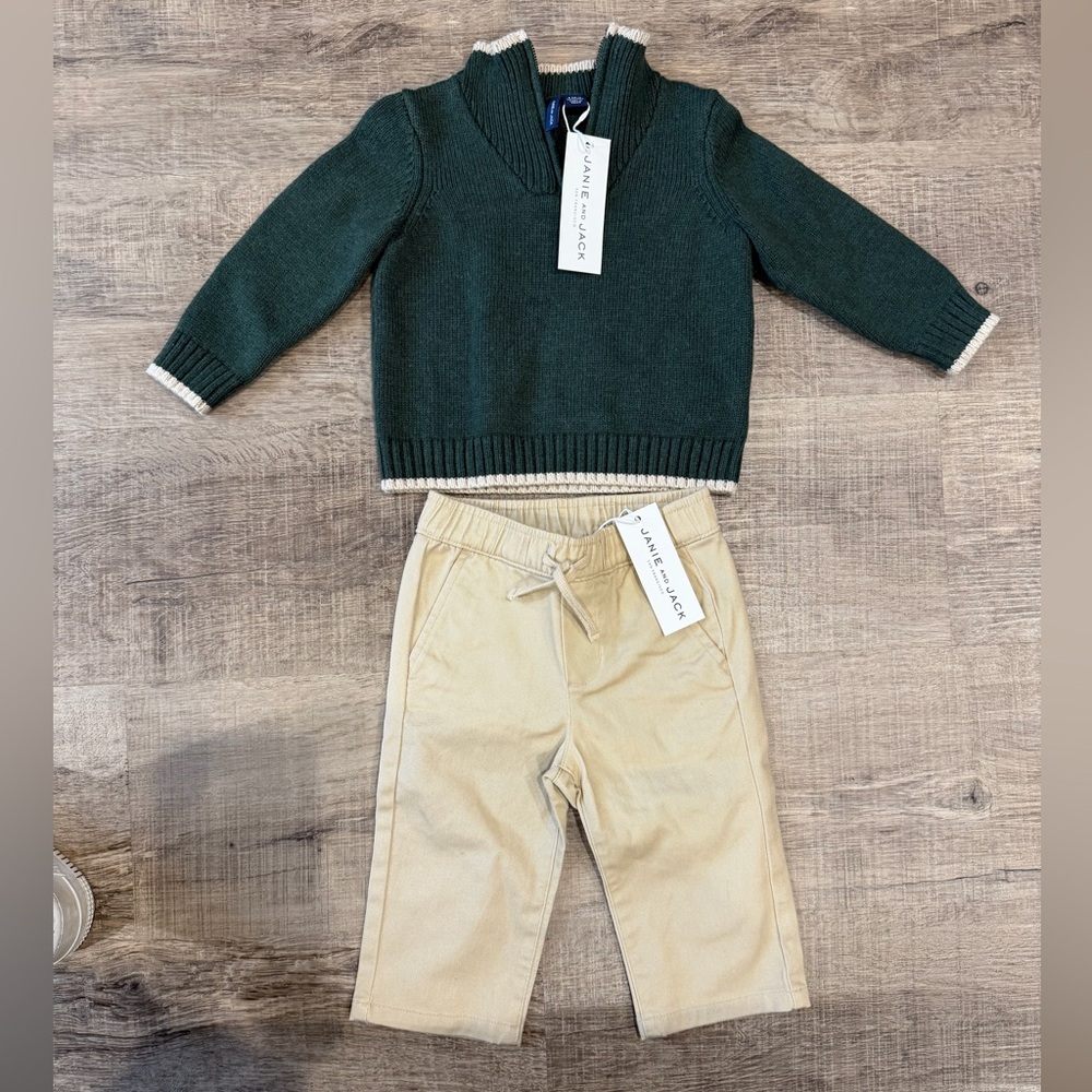 Janie and Jack Sweater & Pants Set